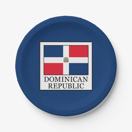 Dominikanische Republik Pappteller (Vorderseite)