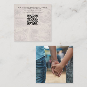 Dominikanische Republik Pass Hochzeit QR Begleitkarte