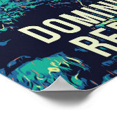 Dominikanische Republik phantastischer Meeresschil Poster (Ecke)