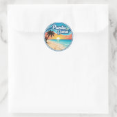 Dominikanische Republik Punta Cana Beach Travel Runder Aufkleber (Tasche)