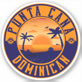 Dominikanische Republik Punta Cana - Retro Souveni Aufkleber
