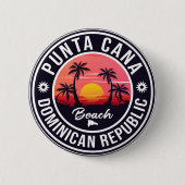 Dominikanische Republik Punta Cana - Retro Souveni Button (Vorderseite)