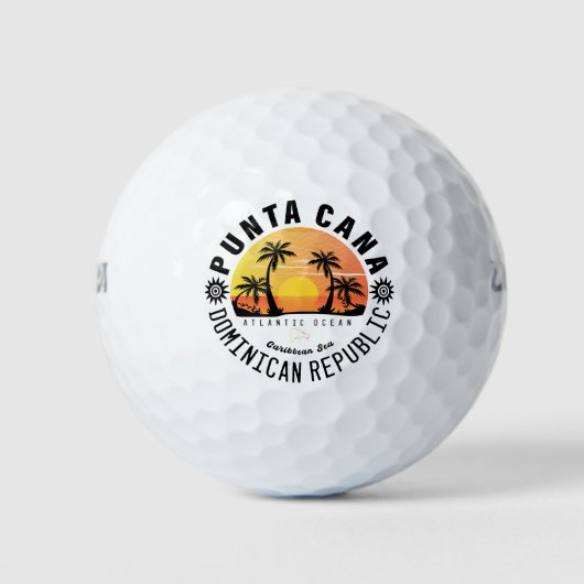 Dominikanische Republik Punta Cana - Retro Souveni Golfball (Vorderseite)