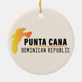Dominikanische Republik Punta Cana - Retro Souveni Keramik Ornament (Hinten)