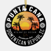 Dominikanische Republik Punta Cana - Retro Souveni Keramik Ornament (Vorne)