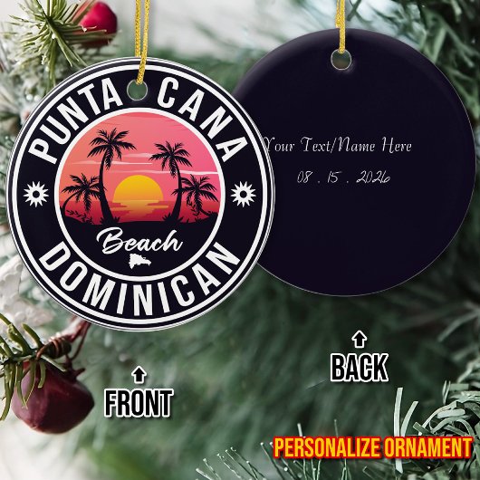 Dominikanische Republik Punta Cana - Retro Souveni Keramik Ornament