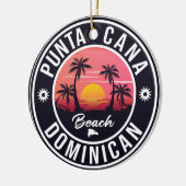 Dominikanische Republik Punta Cana - Retro Souveni Keramik Ornament (Links)