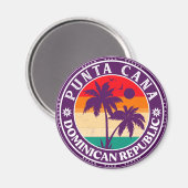 Dominikanische Republik Punta Cana - Retro Souveni Magnet (Vorderseite/Rückseite)