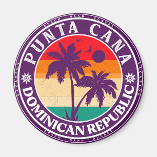 Dominikanische Republik Punta Cana - Retro Souveni Magnet