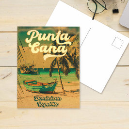Dominikanische Republik Punta Cana - Retro Souveni Postkarte