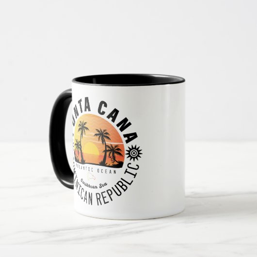Dominikanische Republik Punta Cana - Retro Souveni Tasse (Vorderseite Links)