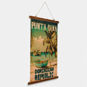 Dominikanische Republik Punta Cana - Retro Souveni Wandteppich Mit Holzrahmen (Gewinkelt)