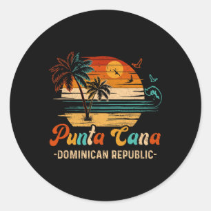Dominikanische Republik Punta Cana Urlaub 2025 Mat Runder Aufkleber