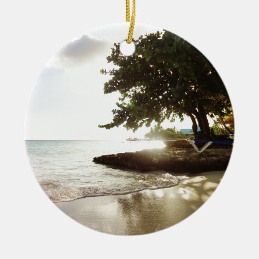 Dominikanische Republik Punta Canta Strand Keramik Ornament (Vorne)