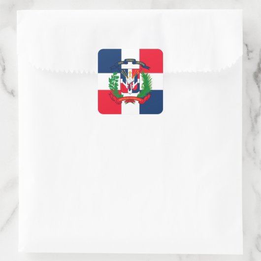 Dominikanische Republik Quadratischer Aufkleber (Tasche)