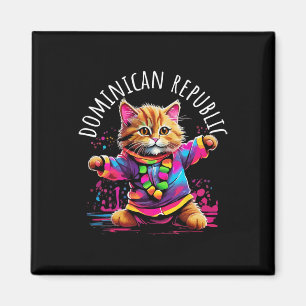 Dominikanische Republik Quirky Funny Colorful Danc Magnet