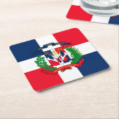 Dominikanische Republik Rechteckiger Pappuntersetzer (angewinkelt)