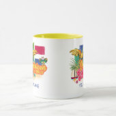 Dominikanische Republik Retro Caribbean Parrot Tasse (Zentrum)