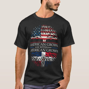 Dominikanische Republik Roots Flag American Grown T-Shirt