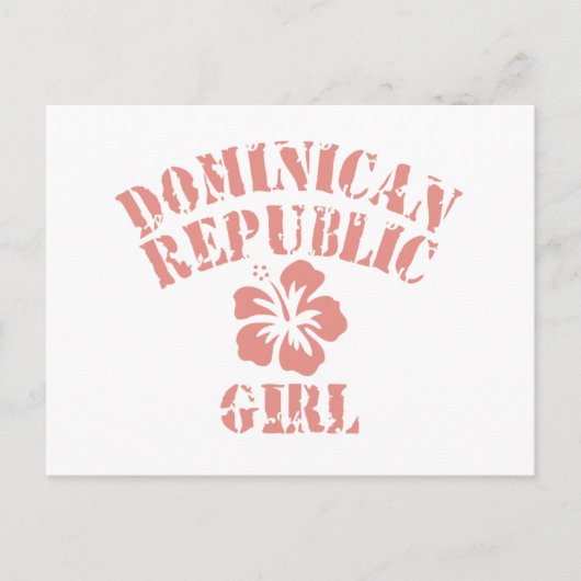 Dominikanische Republik-Rosa-Mädchen Postkarte (Vorderseite)