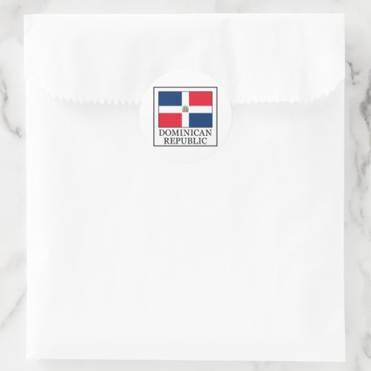 Dominikanische Republik Runder Aufkleber (Tasche)