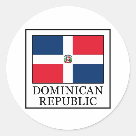 Dominikanische Republik Runder Aufkleber (Vorderseite)