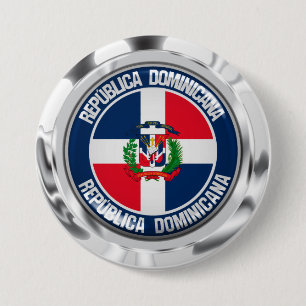 Dominikanische Republik-rundes Emblem Button
