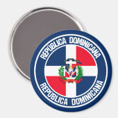 Dominikanische Republik-rundes Emblem Magnet (Vorderseite/Rückseite)