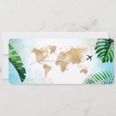 Dominikanische Republik Save the Date Boarding Pas Einladung (Rückseite)