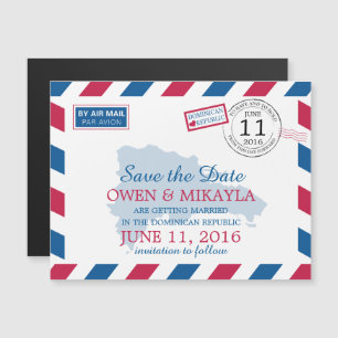 Dominikanische Republik   Save The Date Magneteinladung
