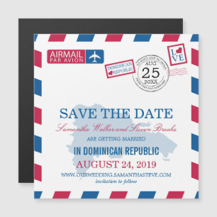 Dominikanische Republik   Save The Date Magneteinladung