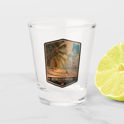 Dominikanische Republik Schnapsglas (Vorderseite)