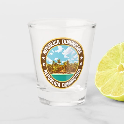 Dominikanische Republik Schnapsglas (Vorderseite)