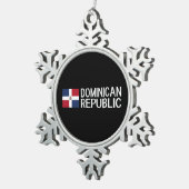 Dominikanische Republik Schneeflocken Zinn-Ornament (Rechts)