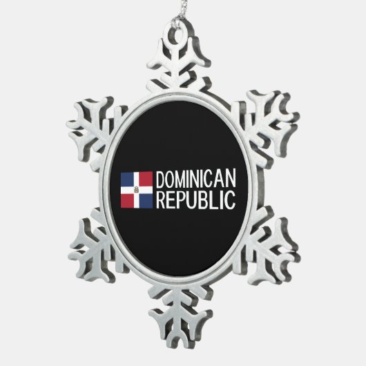 Dominikanische Republik Schneeflocken Zinn-Ornament (Rechts)