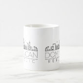 Dominikanische Republik - Stylisierte Skyline-Kaff Kaffeetasse (Mittel)