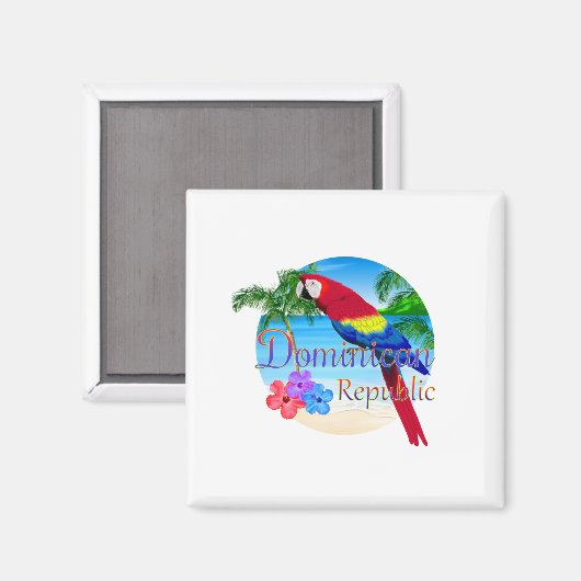 Dominikanische Republik Tropical Magnet (Vorderseite/Rückseite)