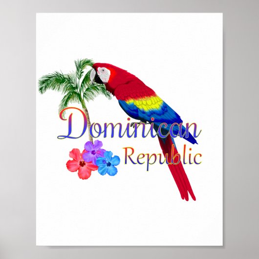 Dominikanische Republik Tropical Poster (Vorne)