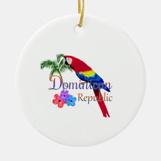 Dominikanische Republik tropisch Keramik Ornament (Vorne)
