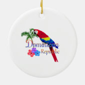 Dominikanische Republik tropisch Keramik Ornament (Hinten)