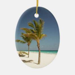 Dominikanische Republik-tropischer Strand Keramik Ornament