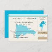 Dominikanische Republik UAWG Palm Tree RSVP Karte (Vorne/Hinten)