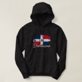 Dominikanische Republik Vintage Flagge Dominikanis Hoodie (Design vorne)