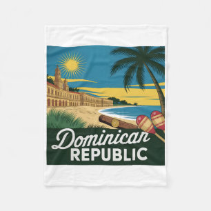 Dominikanische Republik Vintage Kolonialarchitektu Fleecedecke