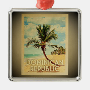 Dominikanische Republik-Vintage Reise-Verzierung Ornament Aus Metall