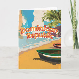 Dominikanische Republik Vintage-Urlaubsposter Feiertagskarte