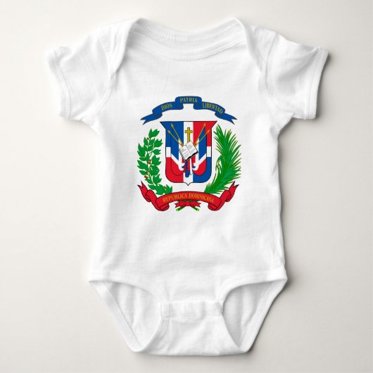 Dominikanische Republik-Wappen Baby Strampler (Vorderseite)
