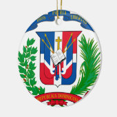 Dominikanische Republik-Wappen Keramik Ornament (Links)
