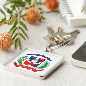 Dominikanische Republik-Wappen Schlüsselanhänger (Seite)