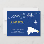 Dominikanische Republik Wedding Save the Date Card Magneteinladung (Vorderseite)